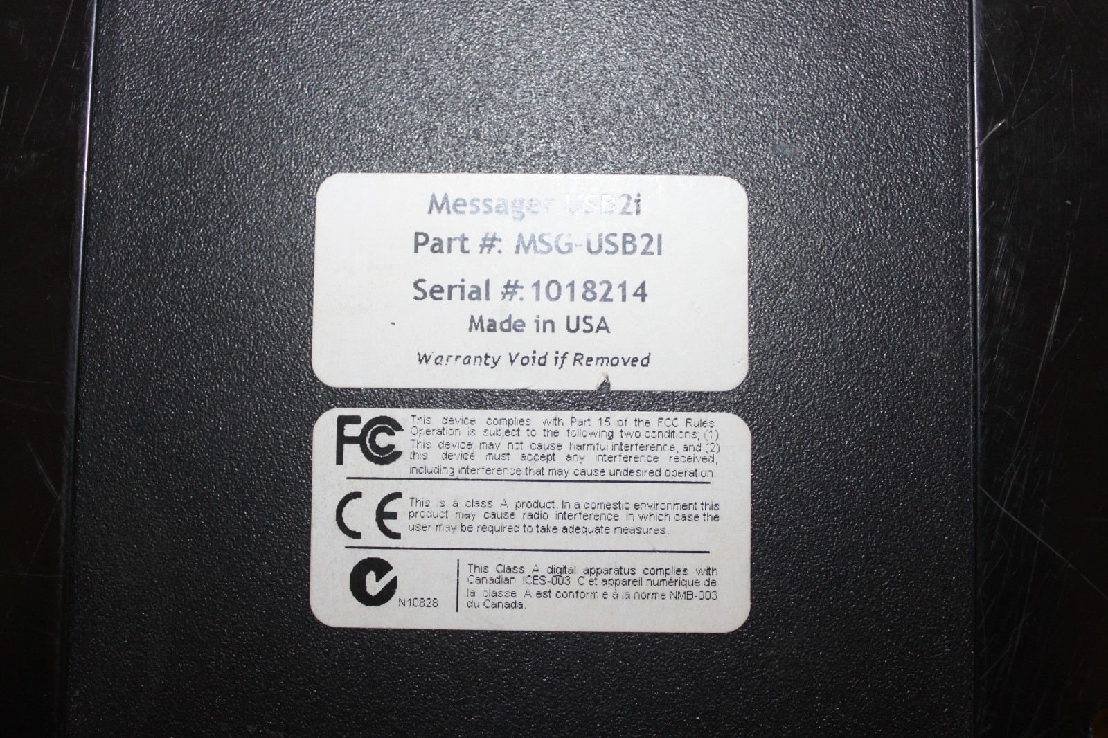 Messager USB2i MSG-USB2I MP3 USB File Message On Hold Device W/ Power Supply