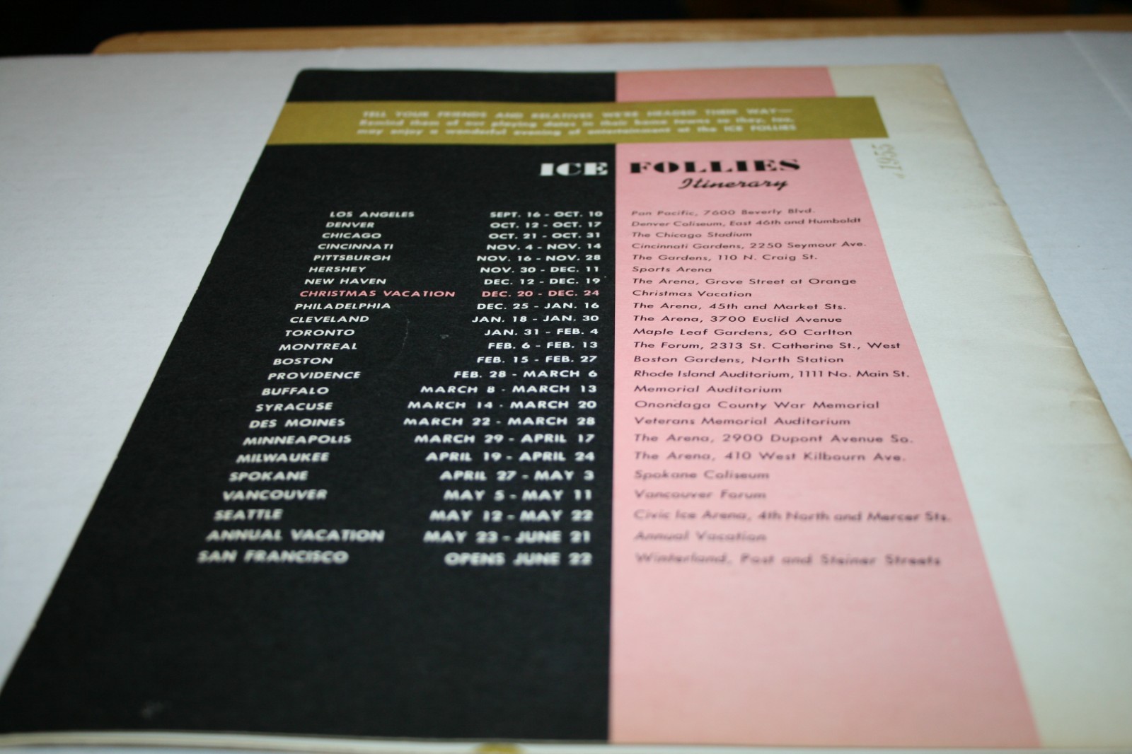 ICE FOLLIES OF 1955 SHIPSTADS & JOHNSON NINETEENTH ANNUAL EDITION