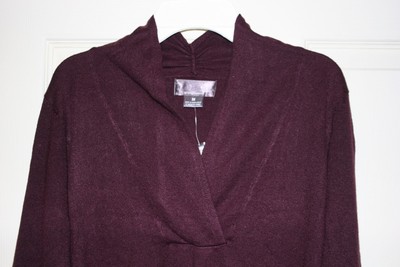New Oh Baby by Motherhood maternity purple/plum w/cloth belt sweater Small 4-6