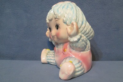 Vintage Nancy Pew Ceramic Baby Planter Raggedy Ann Style #7951 Japan Made 5