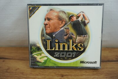 Vintage PC Video Game Microsoft Links 2001 (2000) Golf Simulation (4) CD-ROM