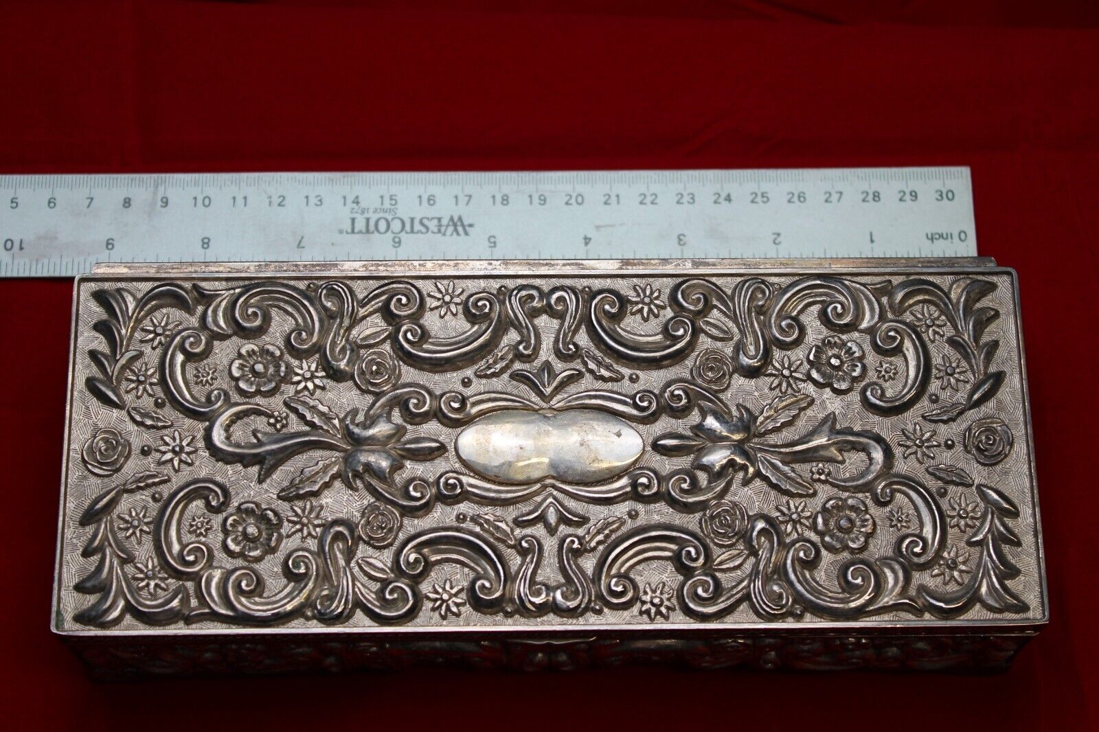 Delux Bejeweled XL Jewelry Box With Lock and Key / Mosaic of