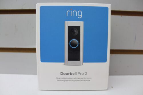 Ring Doorbell Pro 2 with 3D Motion Detection - Satin Nickel Hardwired Power NEW