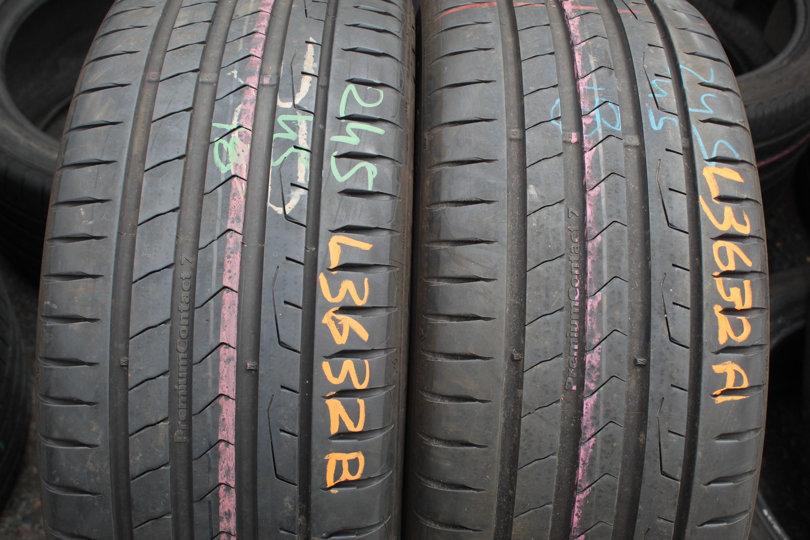 245 45 18 Continental, PC 7, XL, EV, 100Y, x2 A Pair 6.7mm (F1_tyres) L3632