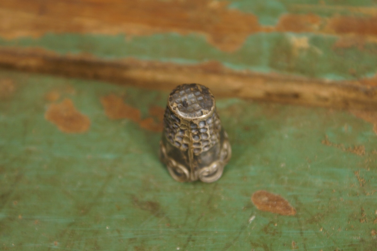 1940's - 1950's Sterling .925 Silver Thimble Mexico Signed Artist