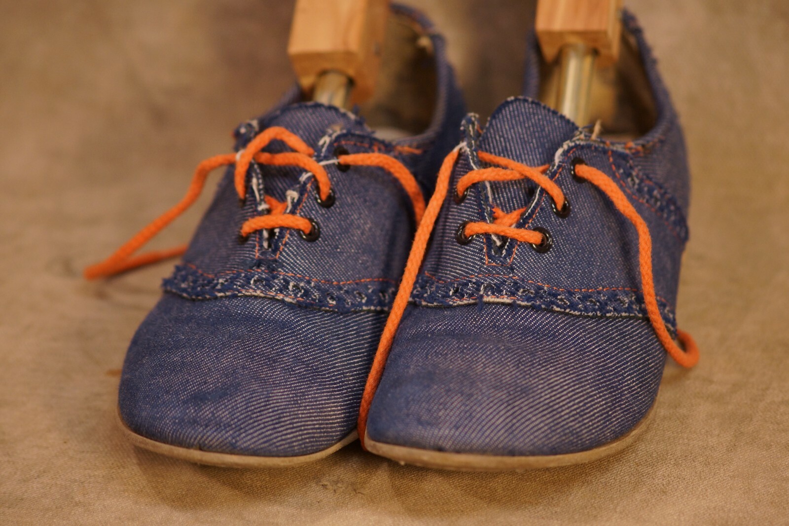 Vintage 1950's-60's Beebe Denim Woman's Bowling Shoes Size 7 RETRO!