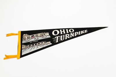 Vintage Ohio Turnpike Souvenir Felt Pennant 26''