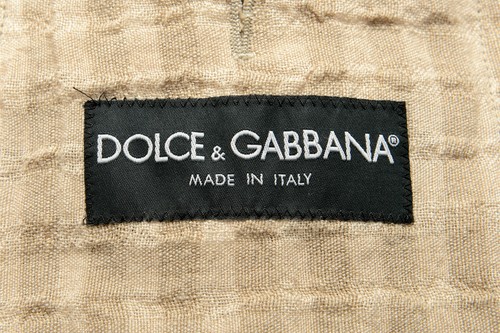 Pre-owned Dolce & Gabbana Men's Beige 100% Linen Striped Blazer Size Us 36 38 40 42 44