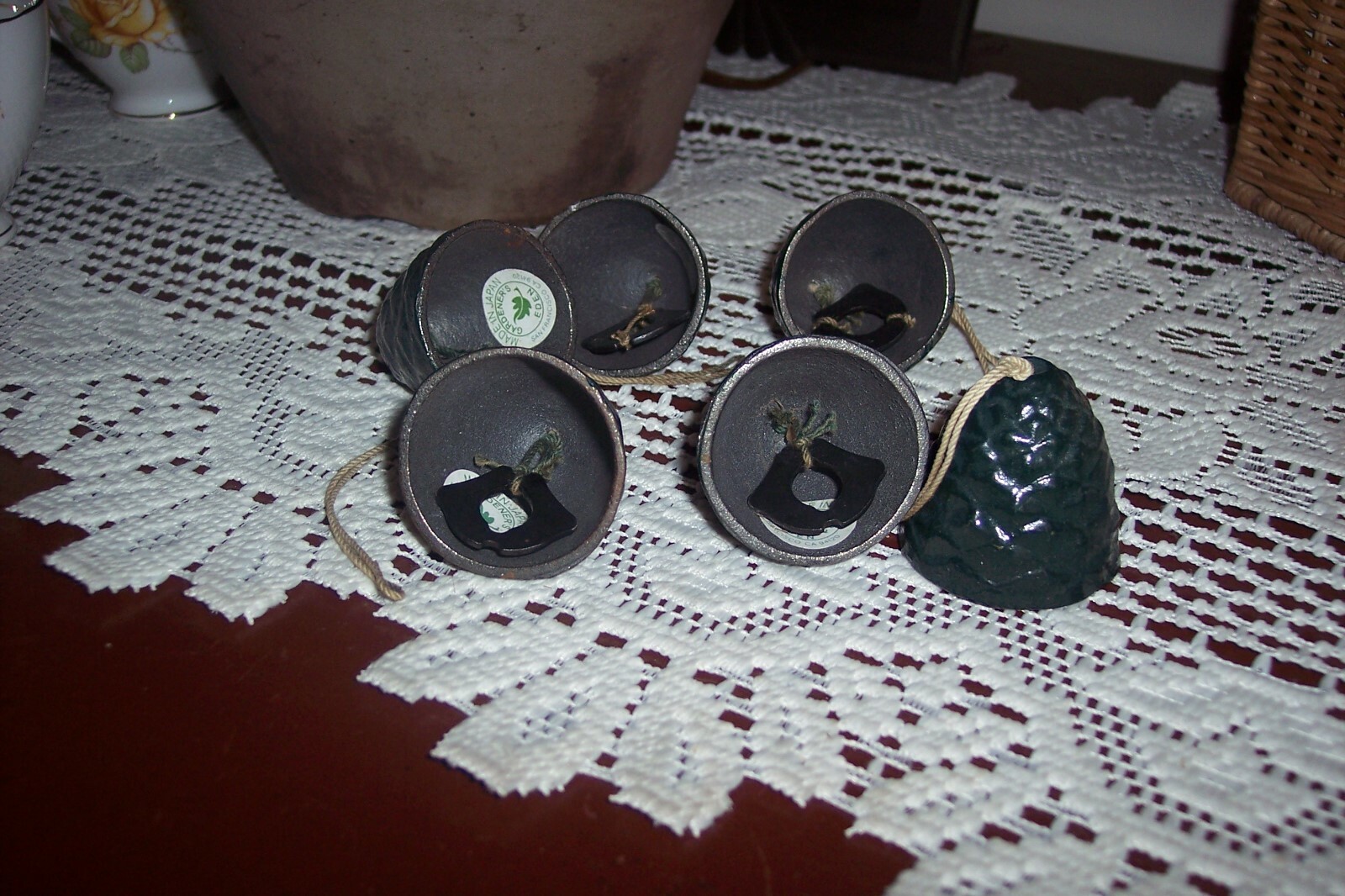 Set of 6 Gardener's Eden Bells  San Francisco Made in Japan