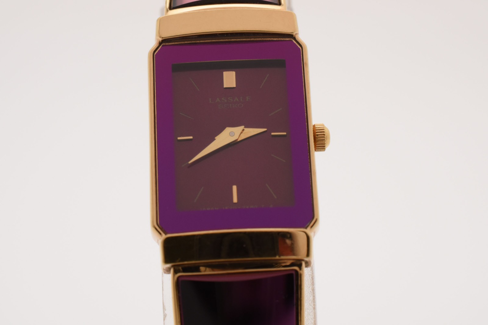 5【希少】セイコー　ラサール　1F20-6C70 レディース　腕時計 EXC+5] SEIKO LASSALE 1F20-6C70 Purple Dial bracelet Women's