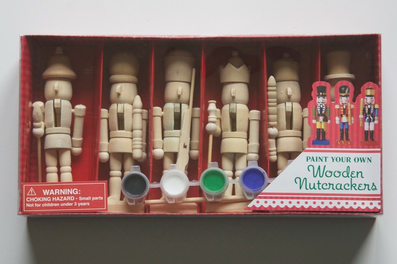 DIY 6 Paint Your Own Wood Christmas Ornaments NUTCRACKER Craft