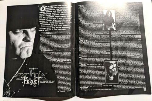 CELTIC FROST / TOM G WARRIOR / 2006 2 PAGE MAGAZINE ARTICLE / INTERVIEW COMPLETE