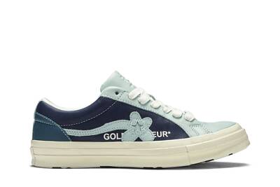 Pre-owned Converse Golf Le Fleur X One Star Ox 'industrial Pack - Blue' 164024c In Barely Blue/patriot/egret