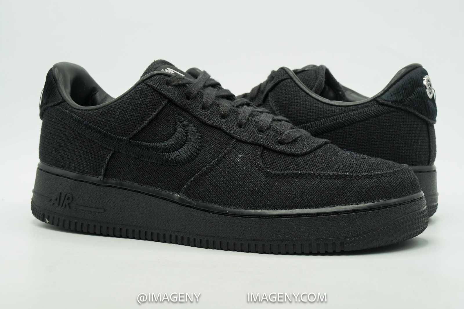 NIKE AIR FORCE 1 LOW USED SIZE 9.5 STUSSY BLACK CZ9084 001 NIKE AIR FORCE 1 LOW USED SIZE 9.5 STUSSY BLACK CZ9084 001