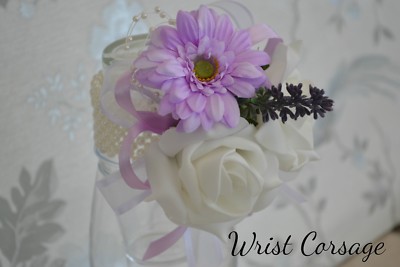 Purple wedding bouquet posy flowers roses bridesmaid bride buttonholes (D)
