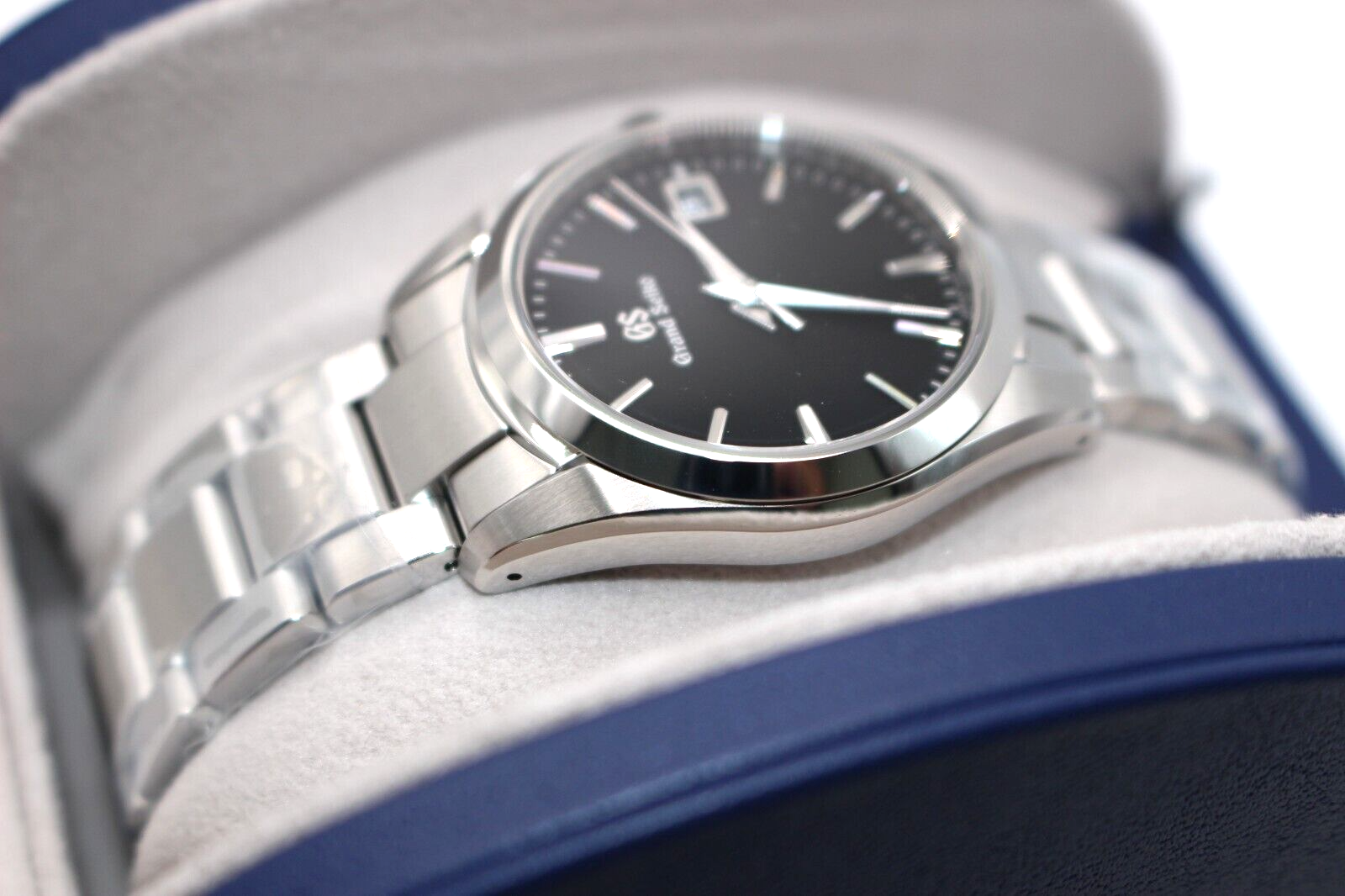 Pre-owned Grand Seiko Seiko Grand Heritage Collection Sbgx261 Black Quartz Stainless Steel Men's Watch