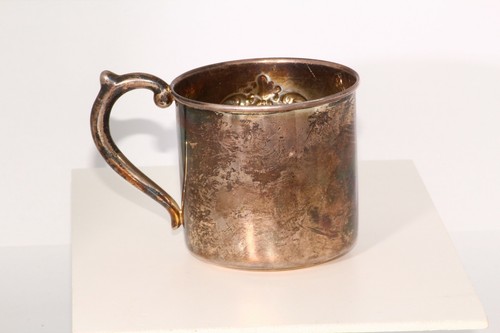 Gorham Sterling Baby Cup 925 Heart Baby Cup Vintage, Estate Sterling Cup