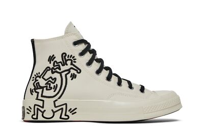 Pre-owned Converse Keith Haring X Chuck 70 High 171858c In Egret/black/red