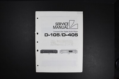 Luxman D-105 / D-405 Compact Disc Player Audio Service Manual - Original
