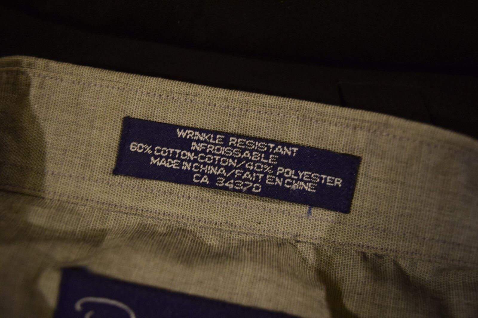 Oscar De La Renta Button Up Shirt Mens Size 32/33 Grey Dress Shirt Chest Pocket