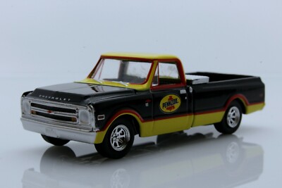 1968 Chevrolet C10 Pickup Truck Pennzoil 1/64 Scale Diecast Model C-10 Black