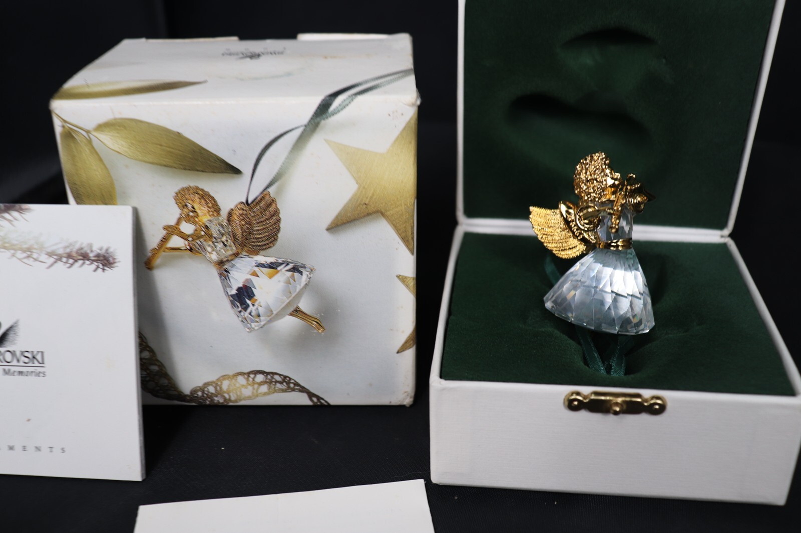 SWAROVSKI クリスタルメモリアルエンジェル 1999 Swarovski Christmas Memories 1999 Angel w/ Flute Crystal