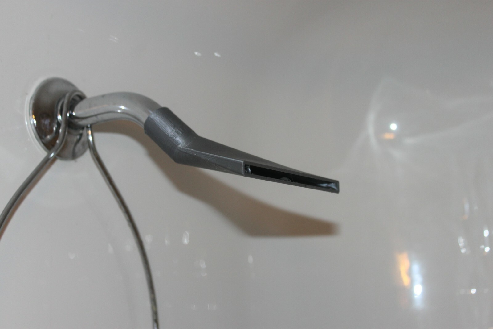 Grey 3D Printed Waterfall Shower Head (Printed on Prusa i3 MK3)