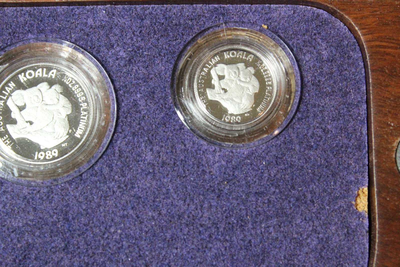 1989 Australia 5-Coin Platinum Koala Proof Set 1.9 oz Original Packaging #2158