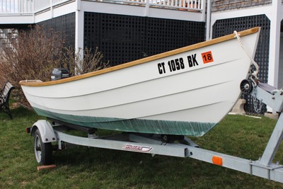 14' Bristol Dory with 15 HP Mercury outboard