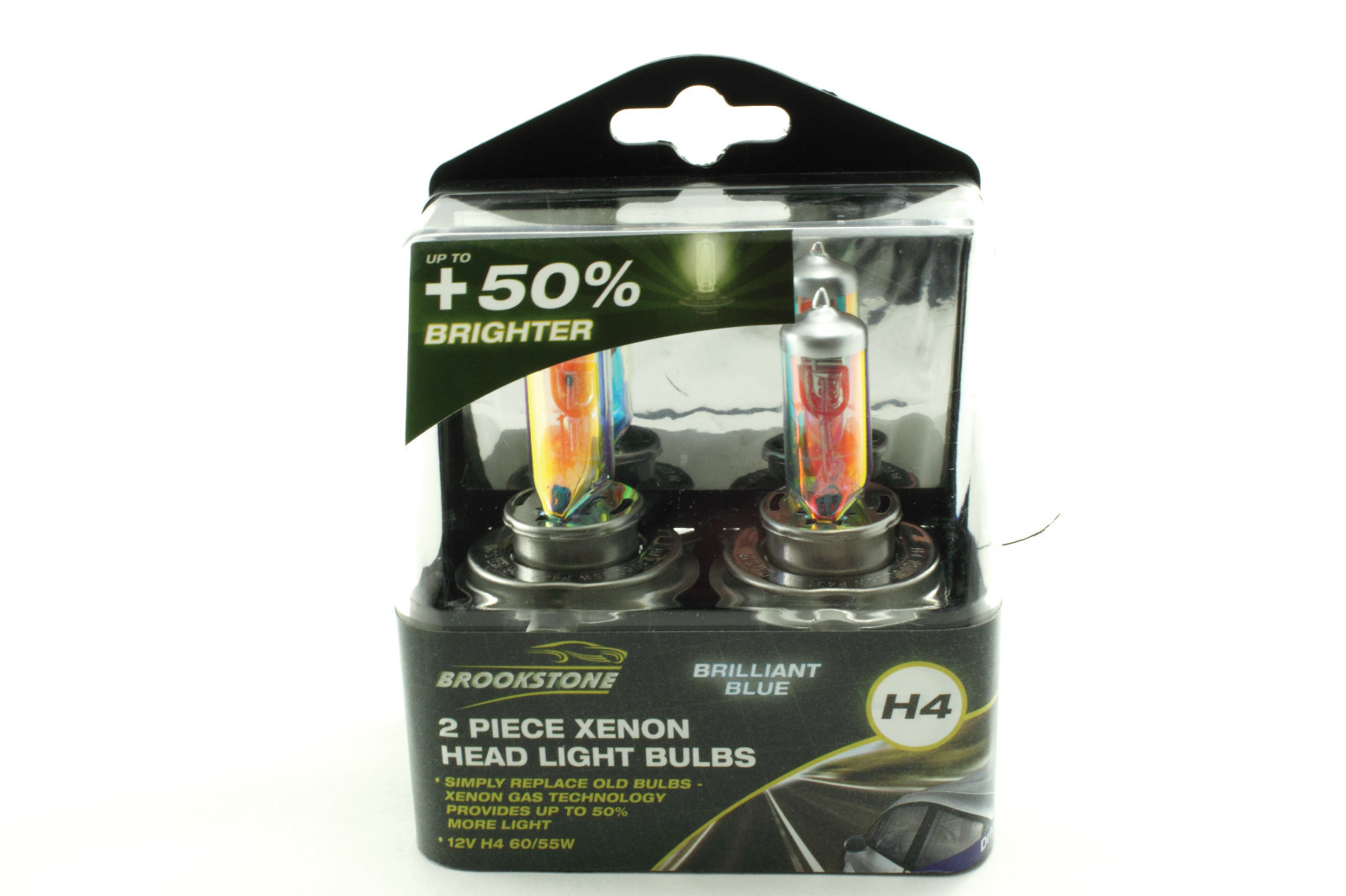 Brilliant Blue Xenon Effect H4 12v 60 55w Headlight Bulbs Twin Pack