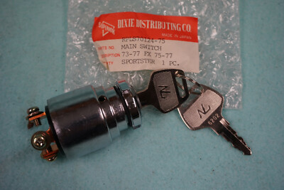 NEW 1973-77 Harley 3 Position Ignition Key Switch, FX XL
