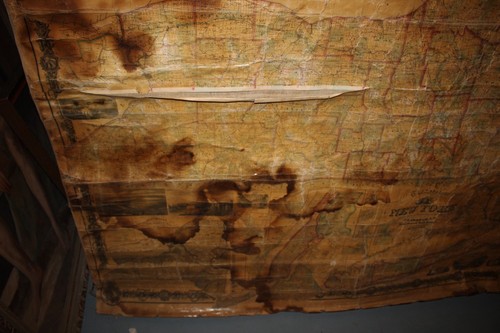 Antique 1860 New York State Canvas School Map Pre Civil War Map