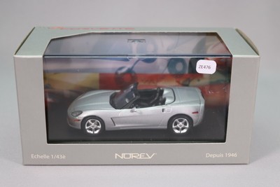 ZE476 NOREV 1/43 Chevrolet Corvette C6 Convertible Machine Silver Ref 900001 NB