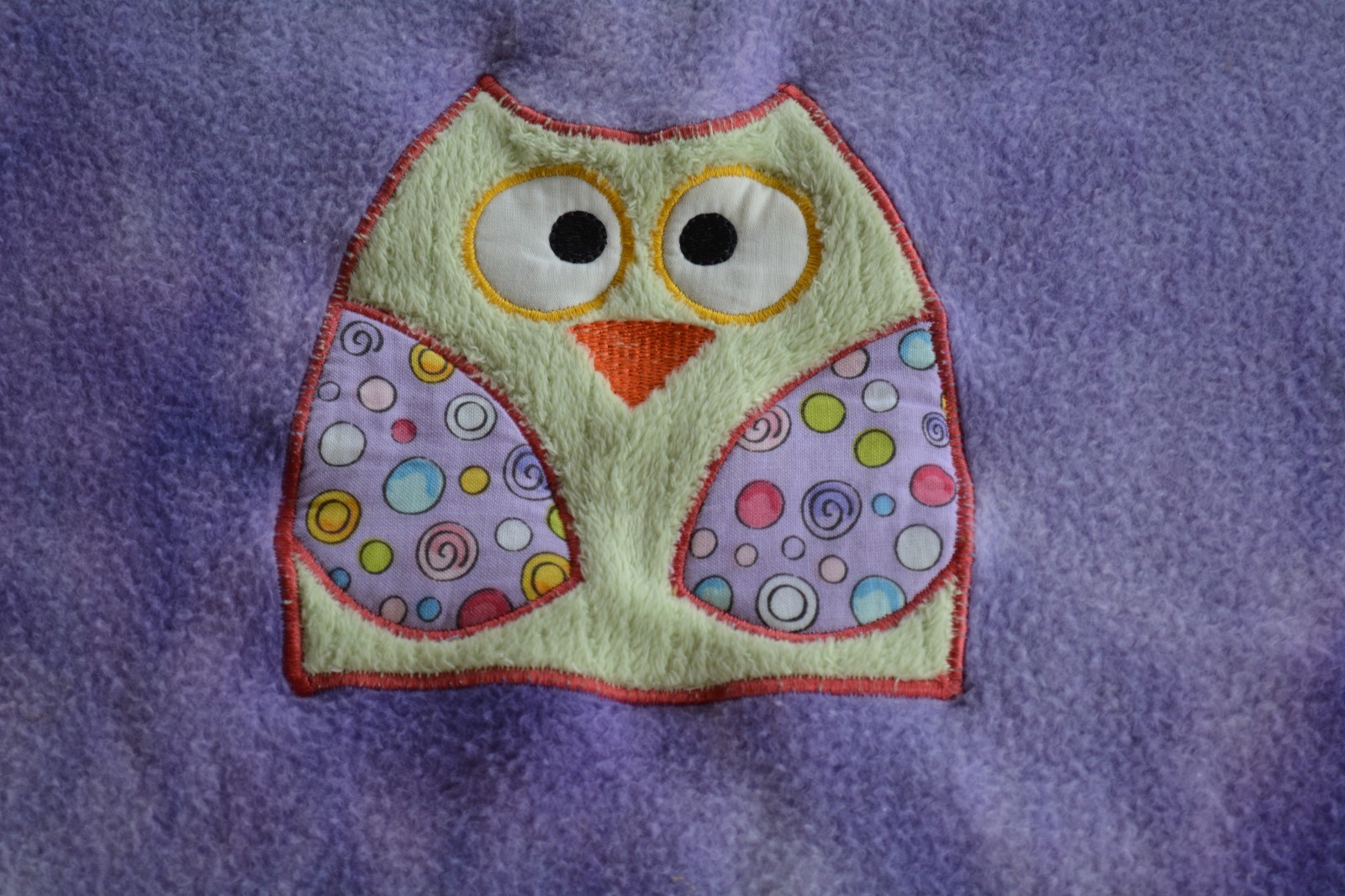 Purple Tye Dye Green Owl Tags Lovey Security Baby Blanket Nunu Minky 12