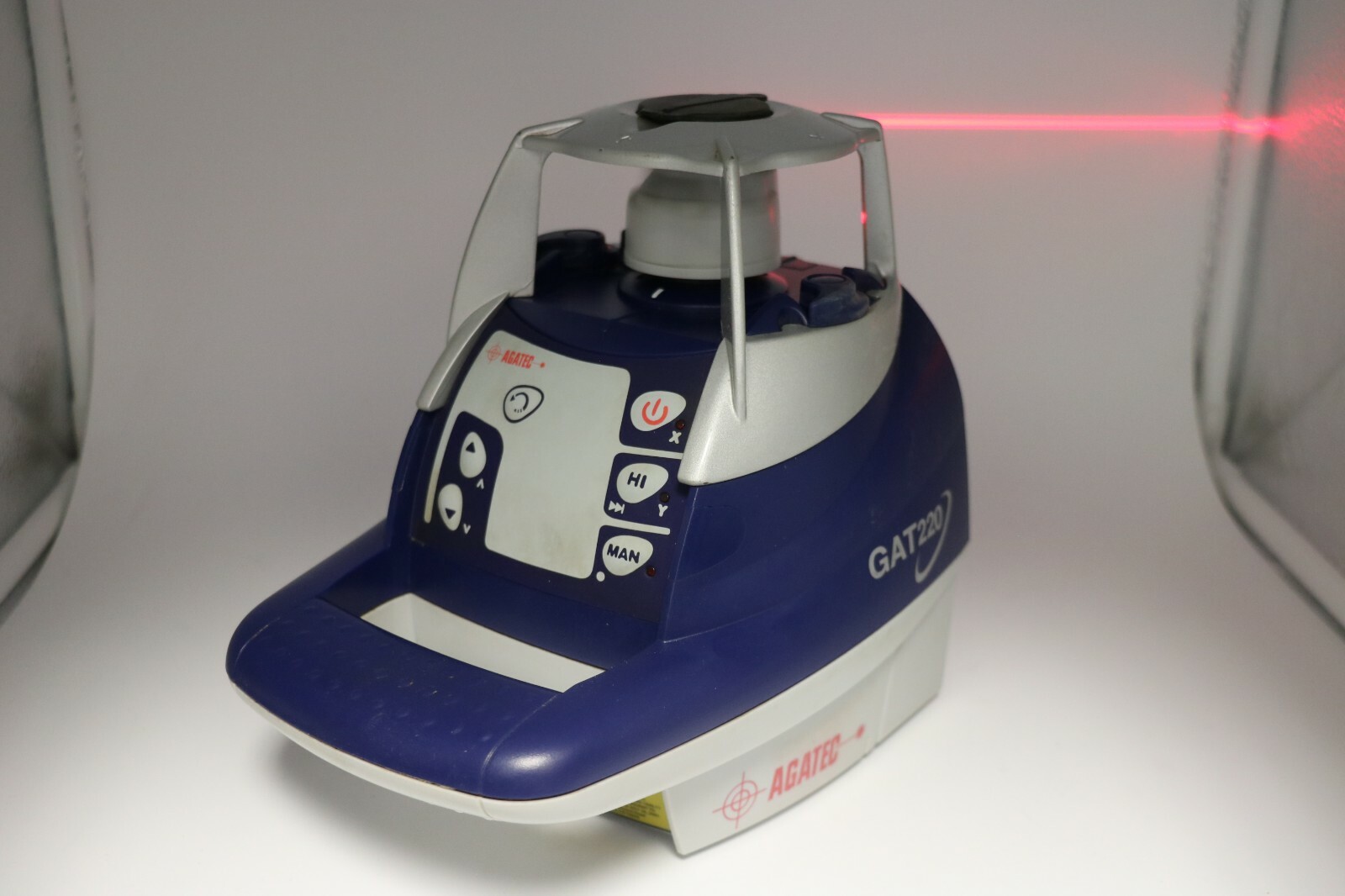 AGATEC GAT220 rotary laser lever with case, rechargeable battery Target. Used