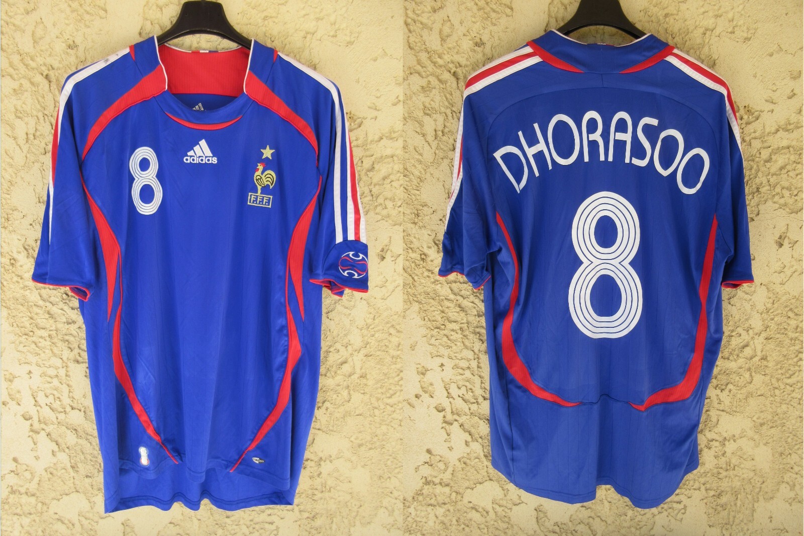 06's adidas × France  Game Shirts FRANCE 2006 2007 HOME FOOTBALL SHIRT SOCCER JERSEY ADIDAS