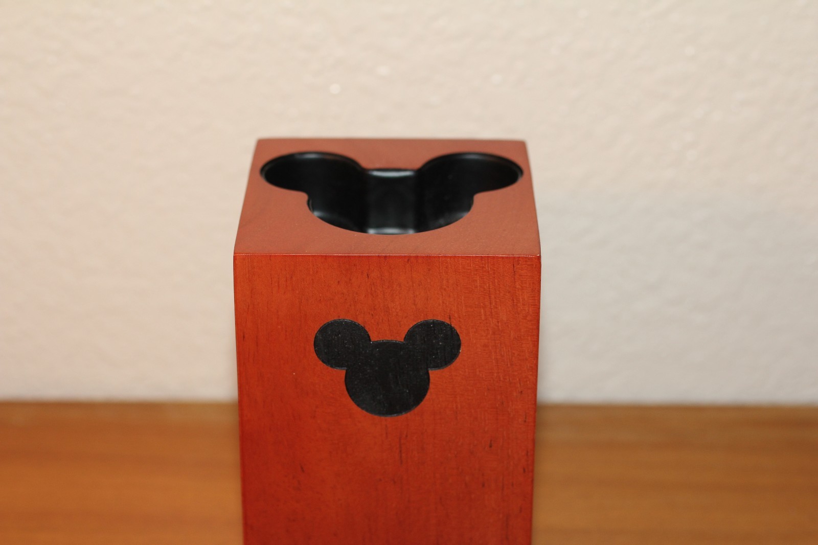 Disney Solid Wood Block Candle Holder with Removable Holder (no candle)