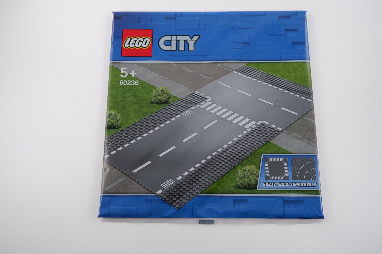 Lego, City, 12 x Straßenplatten Gerade und T-Kreuzung 60236 (2019), Neu OVP