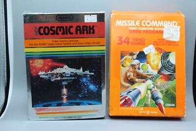 atari 2600 game lot with box and  instructions  (A24)