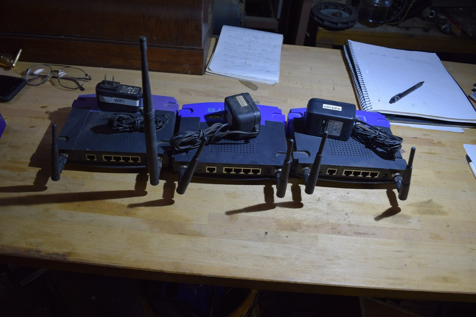 Linksys WRT54GS Wireless G Router with DD-WRT Firmware plus 2 standard linksys