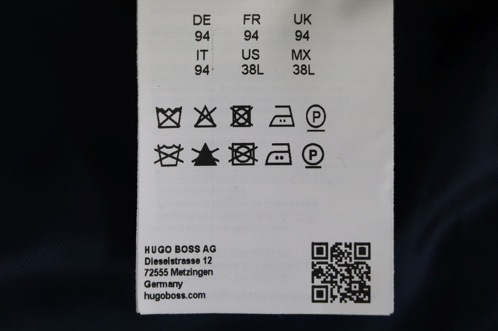 Pre-owned Hugo Boss Suit Jacket, Mod. Johnstons1, Size 94 / Us 38l, Super 110, Medium Blue