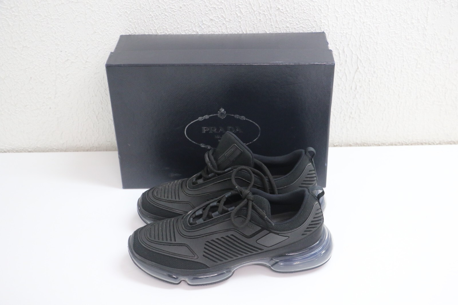 Prada Cloudbust Air Technical Fabric Sneaker Low Black Size Prada Cloudbust Air Technical Fabric Sneaker Low Black Size