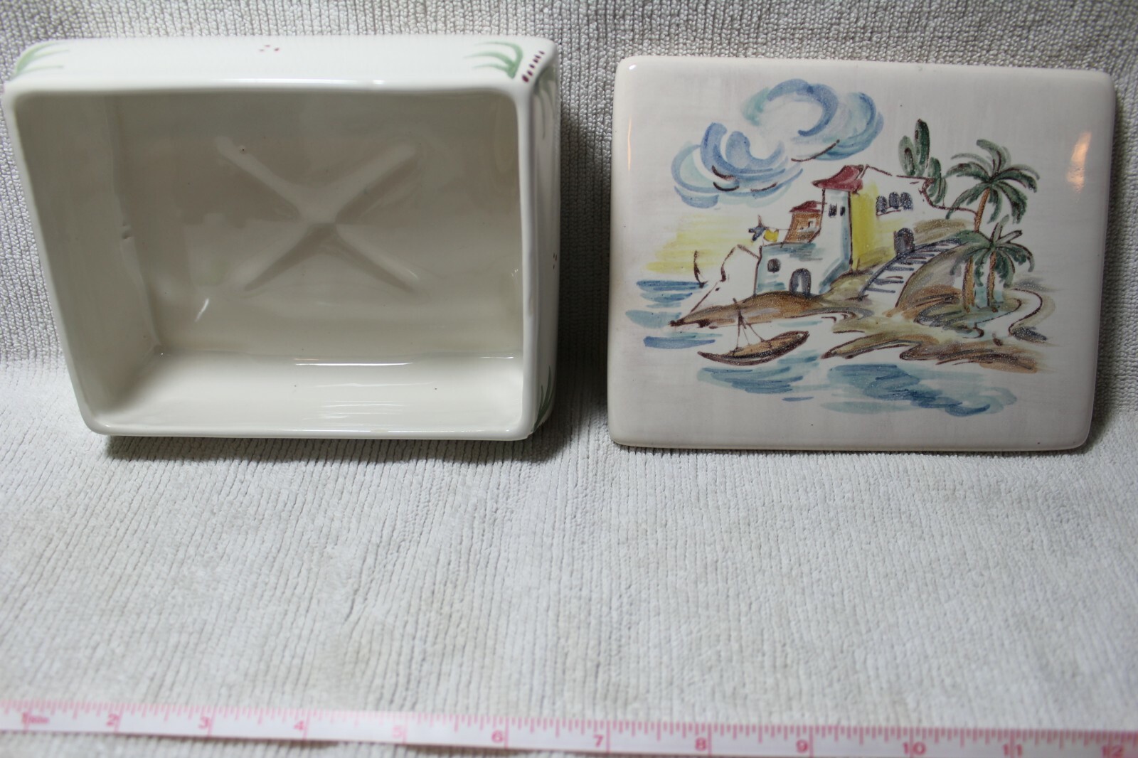 VINTAGE RARE W. GERMANY PORCELAIN JEWELRY TRINKET BOX