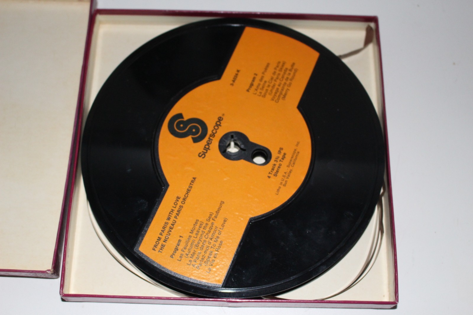 From Paris With Love Reel to Reel Tape 7 1/2