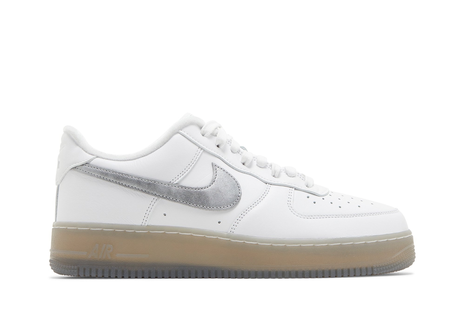 靴 NIKE W AIR FORCE 1 SILVER WHITE 25cm nike big kids air force 1 gs white metallic silver pure platinum