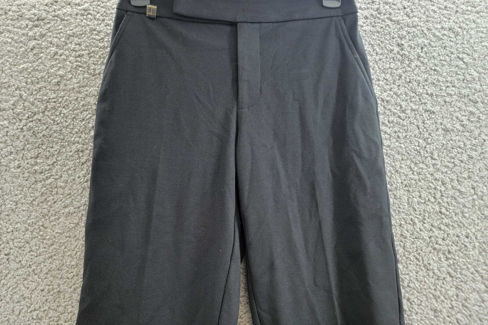 Lauren Ralph Lauren Ponte Straight Leg Ankle Pants Women's XS Black Zip Hook&Bar - Picture 3 of 18