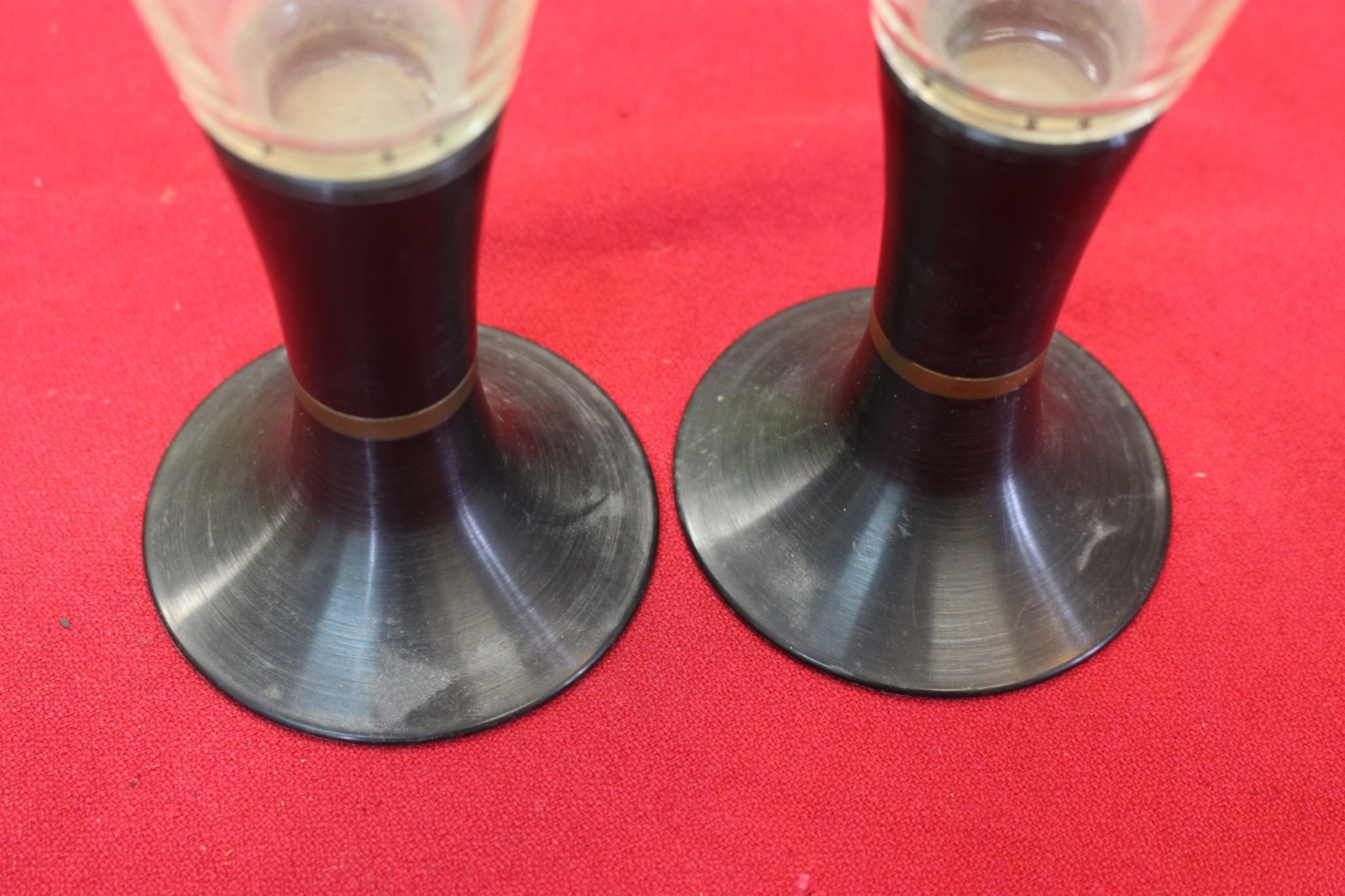 Vintage Schlitz After Hours Lighted Beer Glasses (2)