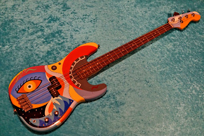 ARt hand painted Fender Squier P Precision Bass 2017 Hand Painted in usa