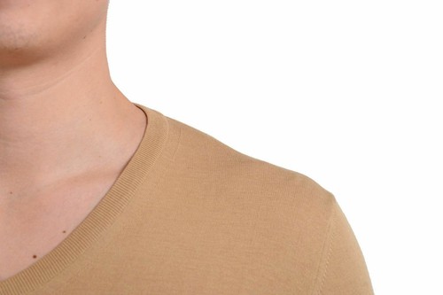 MALO MALO HERREN BRONZE BROWN V-AUSSCHNITT LICHT PULLOVER GRÖSSE M L