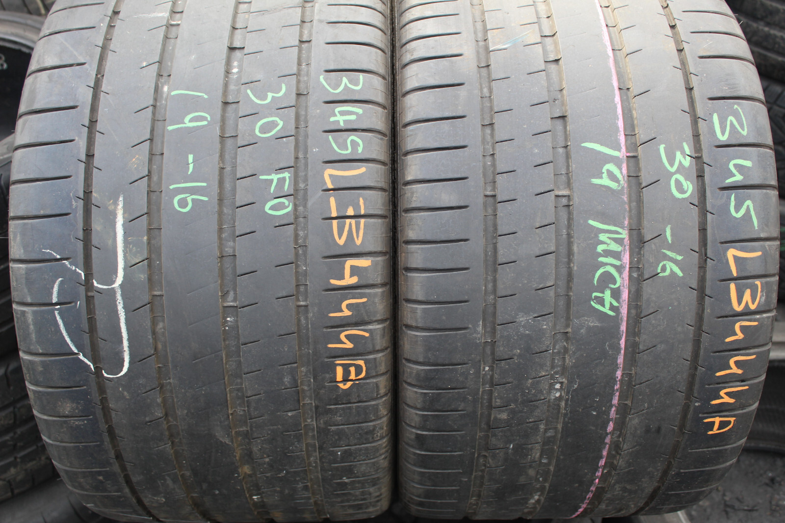 345 30 19 Michelin, Pilot Super Sport, XL, 107Y x2 A Pair 6.0mm (F1_tyres) L3444